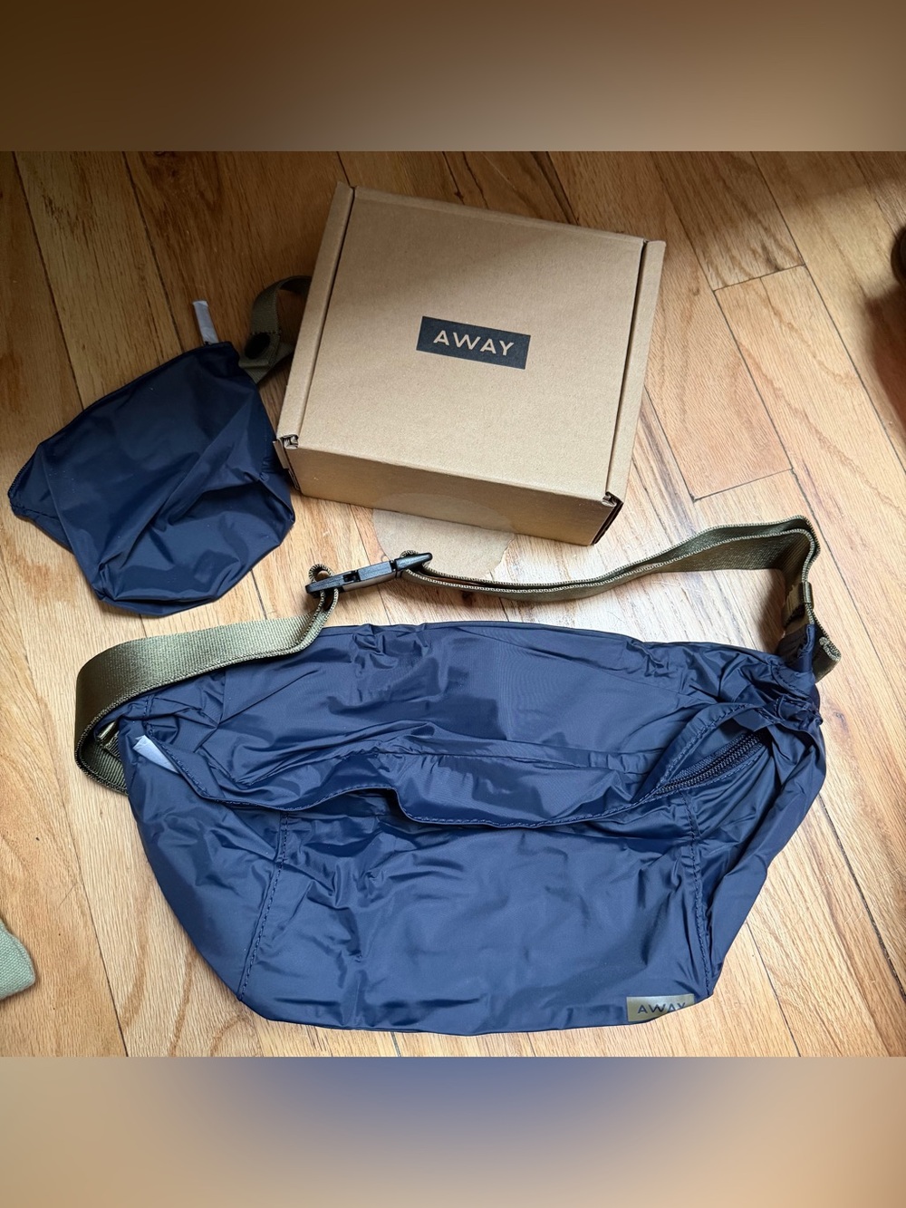 NEW Away Travel The Packable Sling Bag Navy Blue Fanny Pack Nylon Lightweight